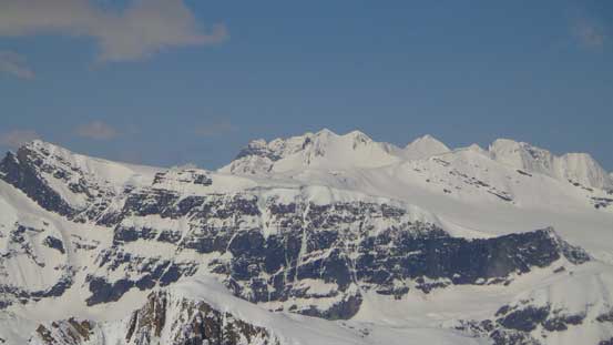 Peaks on Freshfield Icefield