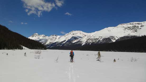 Ready to slog back across Peyto Lake