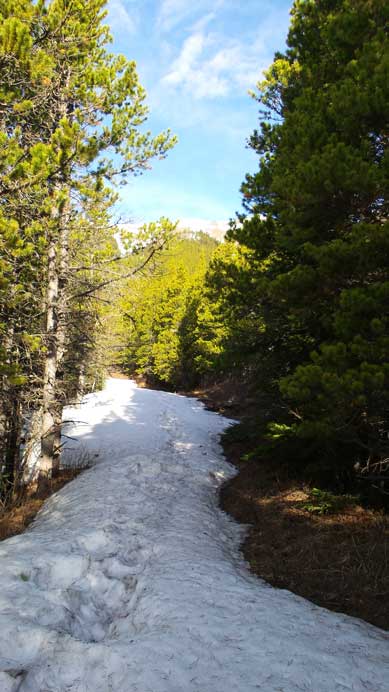 Still some (isothermal) snow on the road