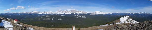 Summit Panorama looking west. Click to view large size.