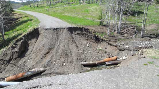 This is why Gorge Creek Road is closed...
