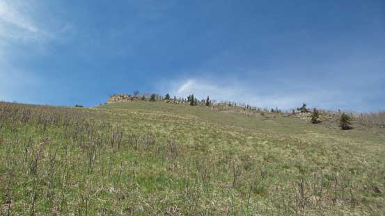 Looking up the ascending slope