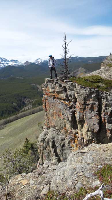 Me posing beside a huge drop-off