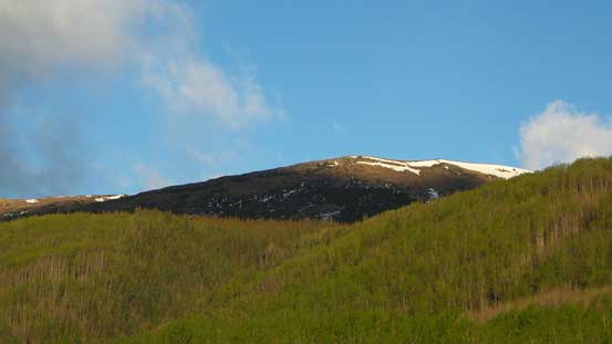 Looking towards the ridge line. The summit should be to the left