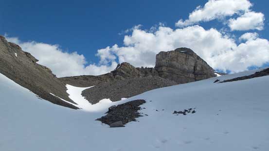 The next step was slogging up this gully