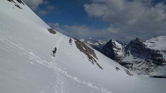 We found a nice snow ramp to access Huntington Glacier