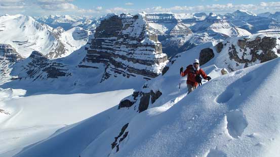 Ben ascending the ridge