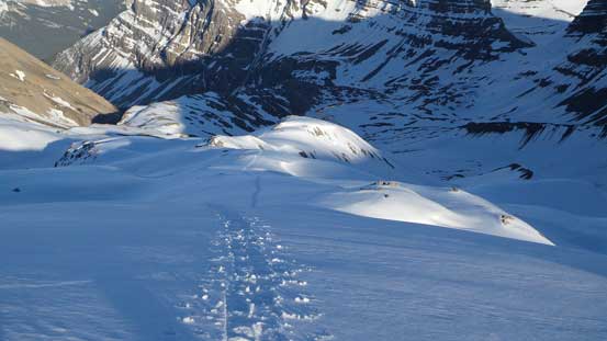 Our tracks lower down