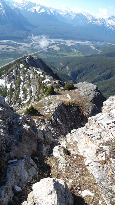 Looking down from just above the moderate section