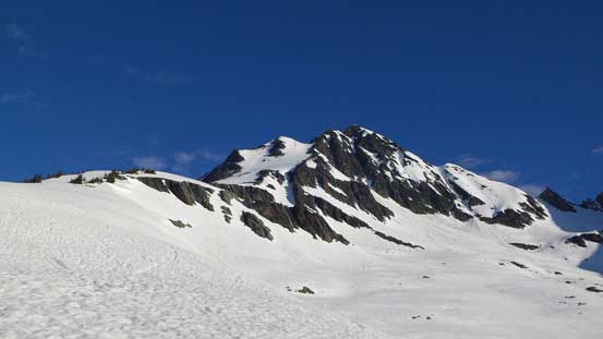 Looking up towards the summit