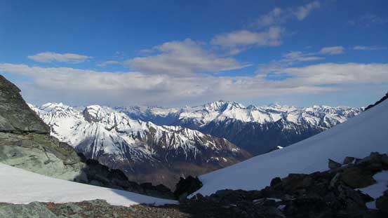 Looking north from the high col.