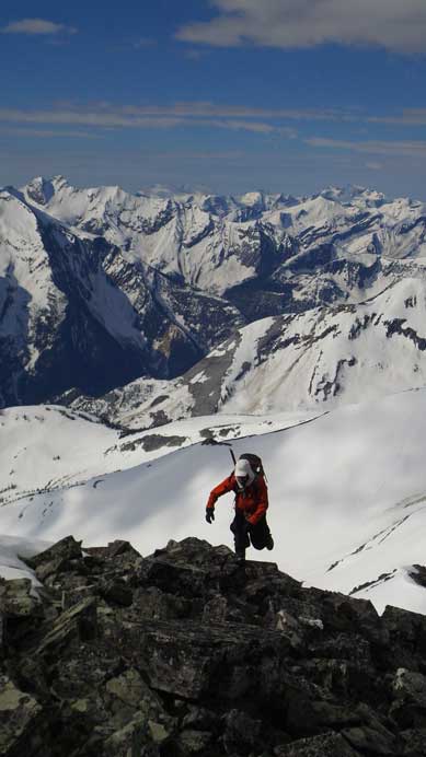 Ben approaching the summit
