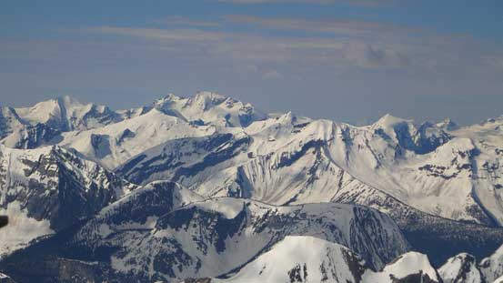 More obscured Selkirk summits, including Virtue Mountain