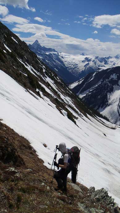 Ready to ascending steep grass