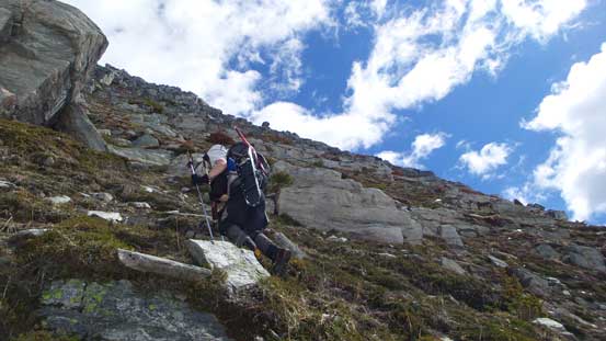 It's steep. Tough work.