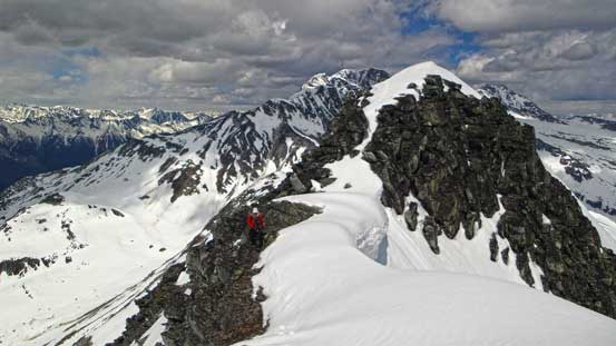 Looking back towards the true summit