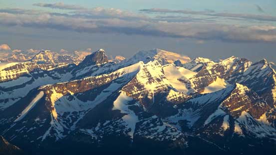 Gong Peak with Mt. McGuire in front, and Catacombs Mountain behind