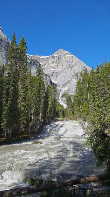 We'd cross this raging river on a bridge