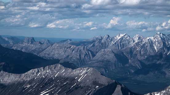 Peaks on Opal Range. The Wedge looks like a tiny bump