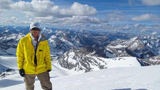 Me on the summit of Mt. Joffre, my 11th 11,000er. 