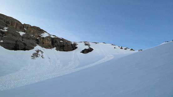The upper slope. It's actually on a glacier