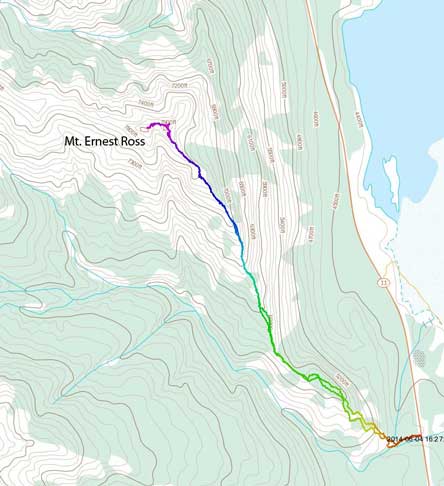 Mt. Ernest Ross scramble route