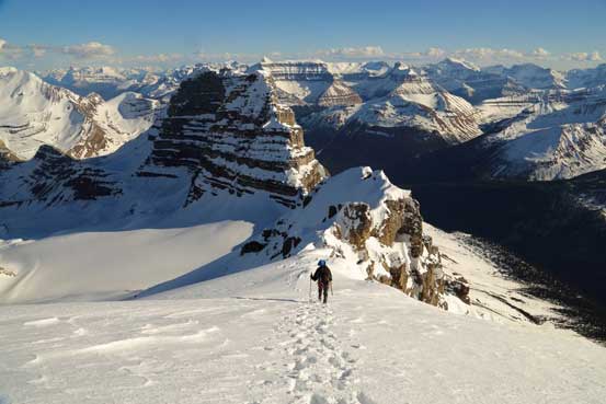 Me descending the upper slope. Photo by Ben