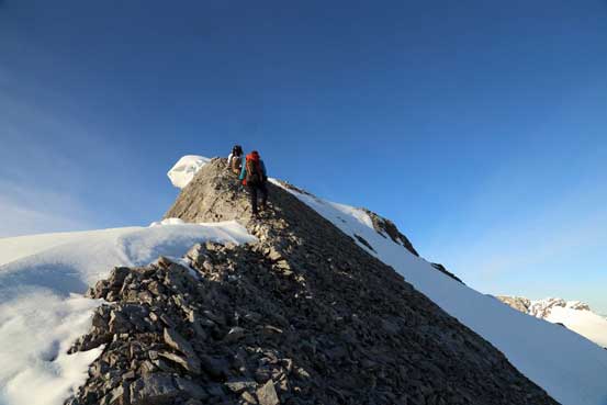 Me and Vern climbing up the ridge. Photo by Ben