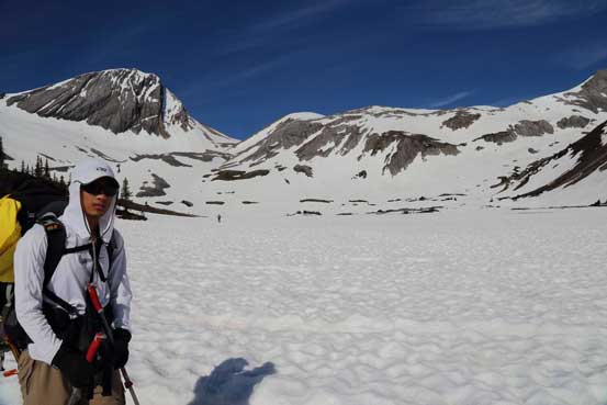 Me with Warrior Mountain behind. Photo by Ben