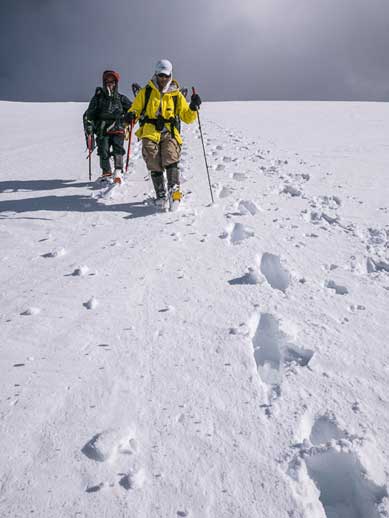 Another photo showing Ben and I plunging down. Photo by Vern