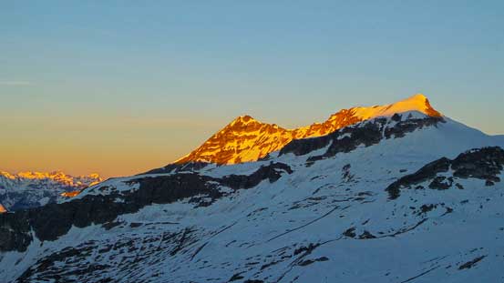 Glow on Grizzly Mountain and Little Sifton