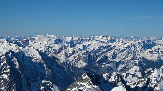 Hope Peak, Charity Peak on left, and Virtue Mountain right of center