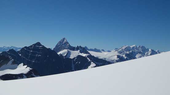 A view of Sir Donald from the descent