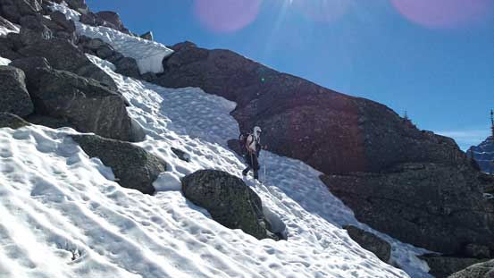 Negotiating the rolling terrain near Hermit Meadows