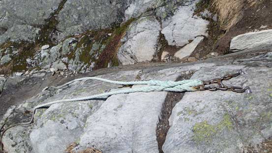 Rope on the hiking trail. Can't ask for better maintenance
