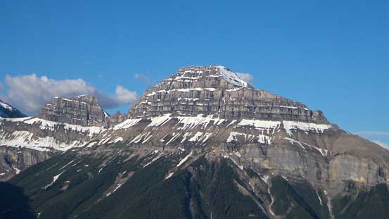 Pilot Mountain is a difficult scramble