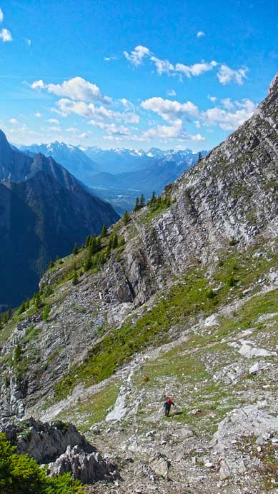 Coming up to regain the ridge crest again