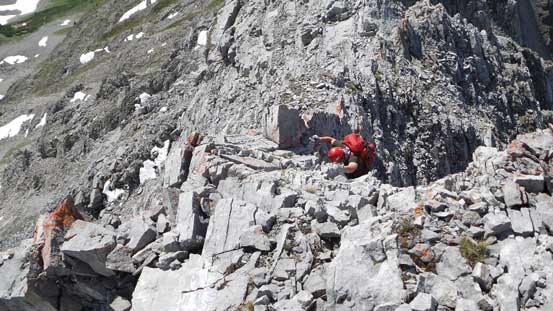 Brandon scrambling up typical terrain