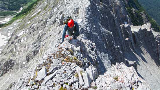 Josh coming up just after the crux move