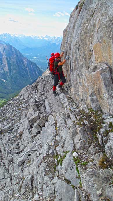 Brandon scrambling through the initial narrow bit