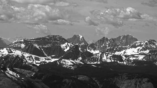 Peaks in Kootenay N. Park including Split Peak
