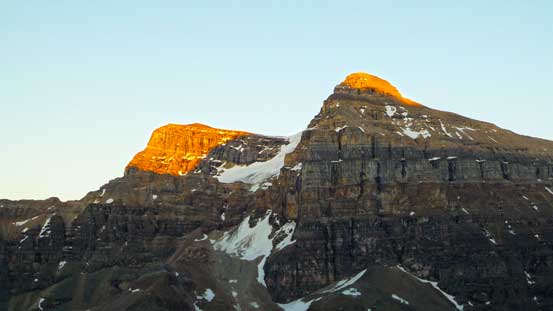 Evening glow on Haddo Peak and Mt. Aberdeen