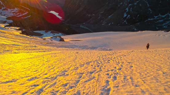 Ben ascending Victoria Glacier