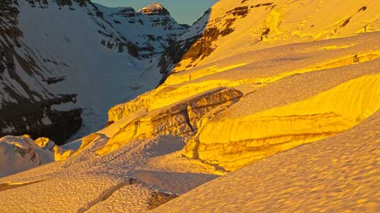 One of the many beautiful but also fearsome crevasses