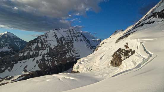 Mt. Lefroy and the fractured Victoria Glacier