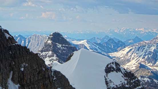 Mt. Biddle and Mt. Huber (snow bump in foreground)