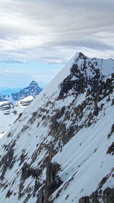 The east face of Mt. Victoria. Can't believe some people have ski'd it