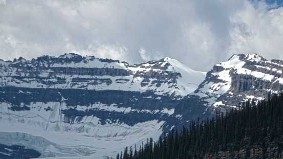 Looking back towards the summit from Lake Louise