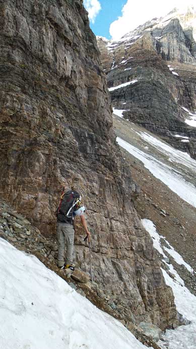 We went a bit too high climber's left