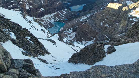 Looking down on our way up...